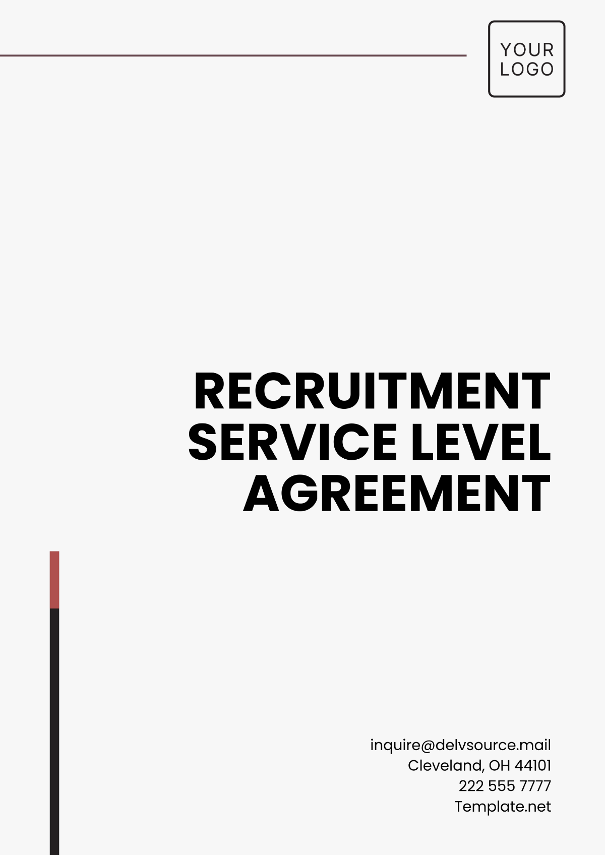 Recruitment Service Level Agreement Template - Edit Online & Download