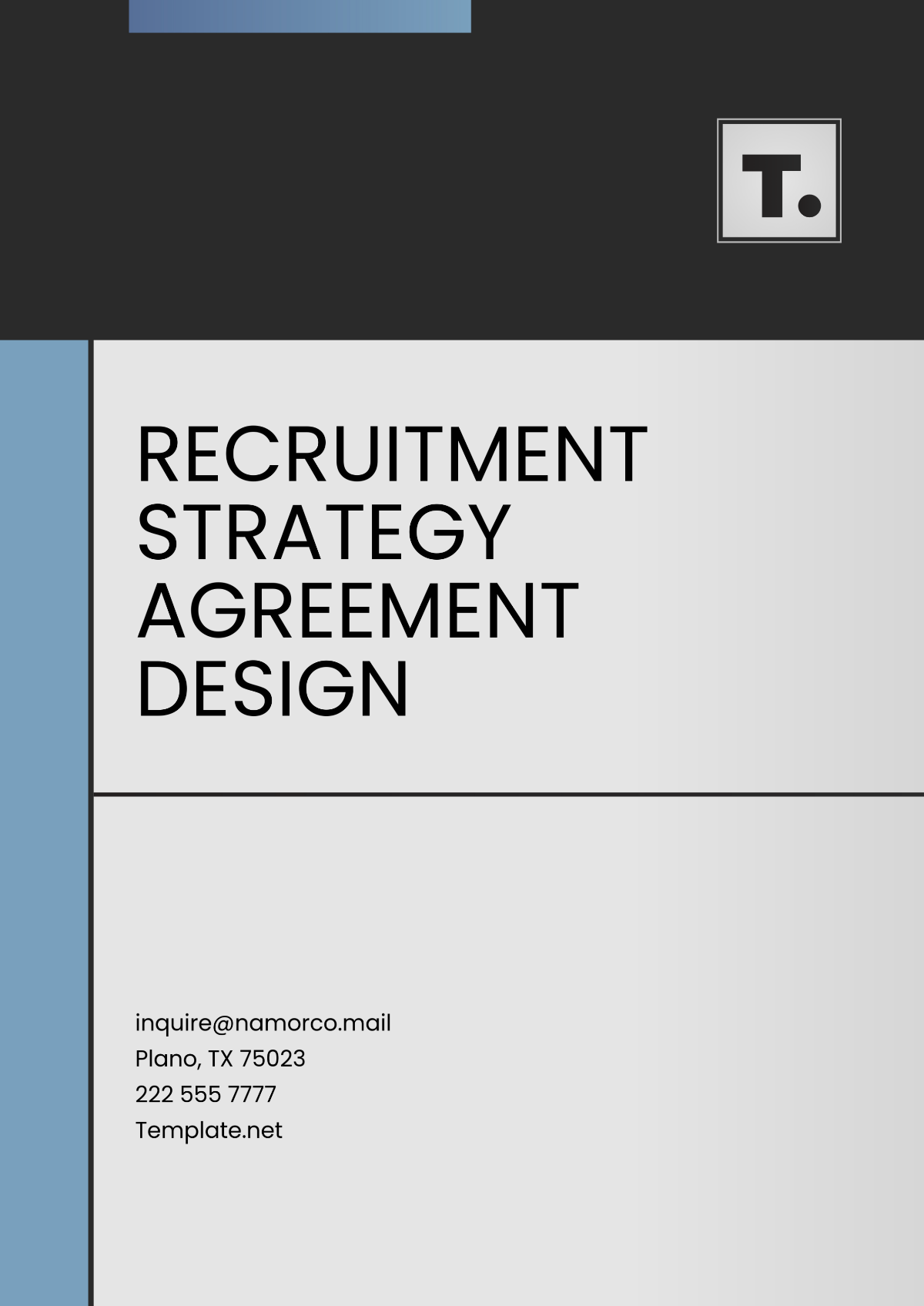 Recruitment Strategy Agreement Design Template - Edit Online & Download