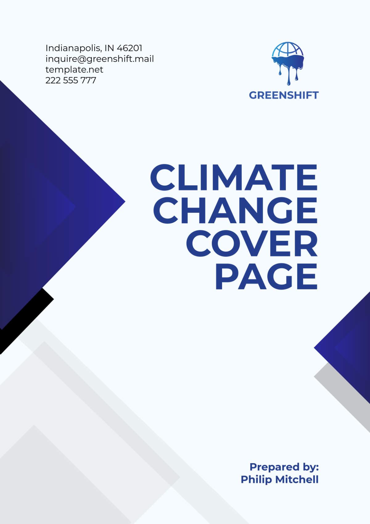 Climate Change Cover Page Template - Edit Online & Download