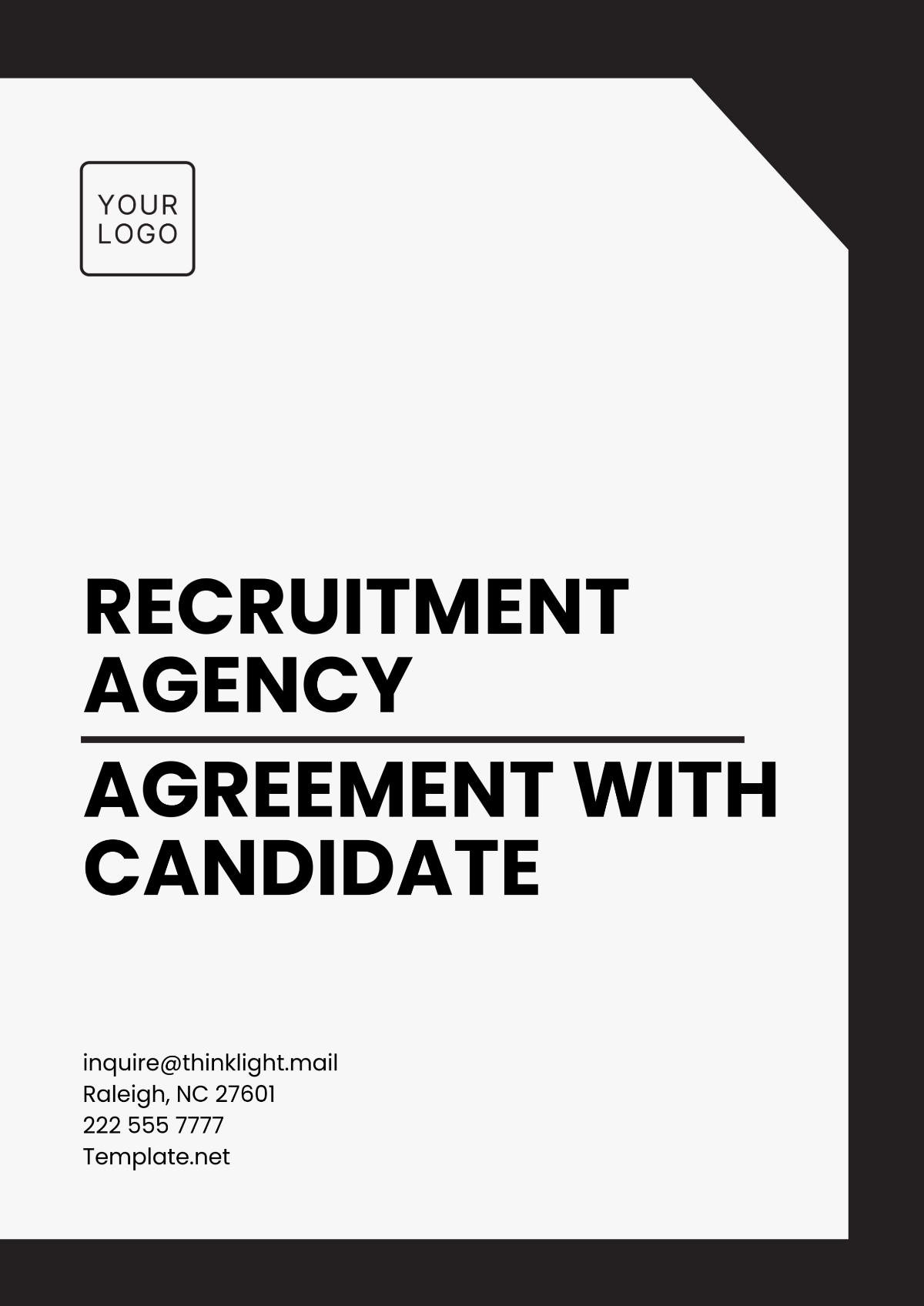 Recruitment Agency Agreement with Candidate Template - Edit Online & Download