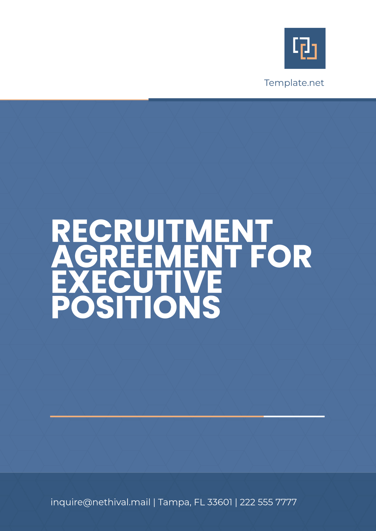 Recruitment Agreement for Executive Positions Template - Edit Online & Download