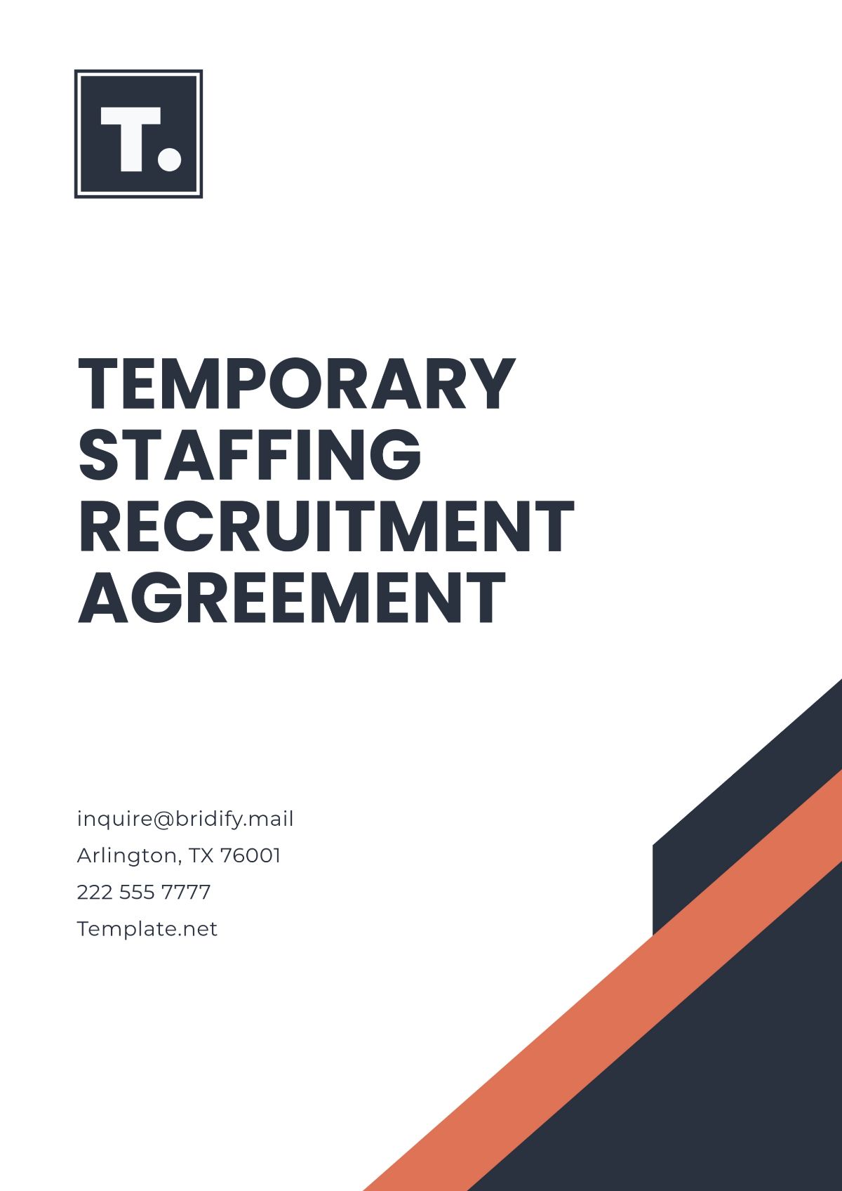 Temporary Staffing Recruitment Agreement Template - Edit Online & Download