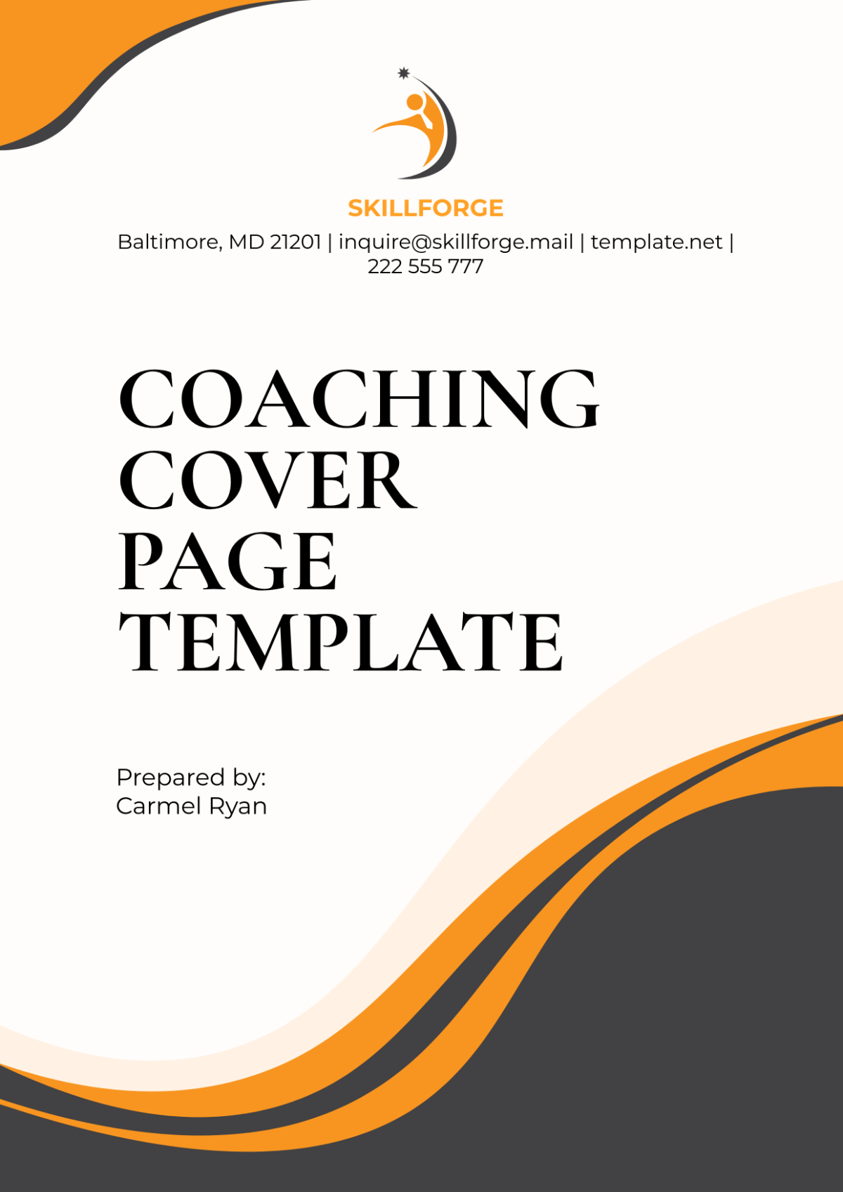 Coaching Cover Page Template - Edit Online & Download