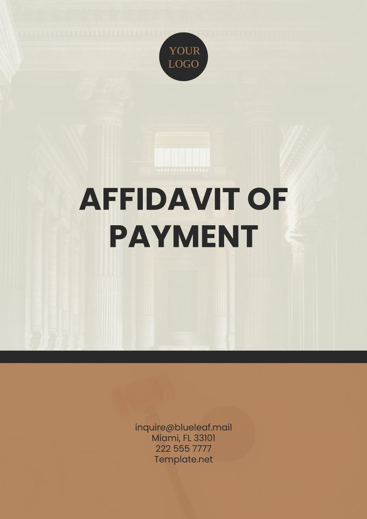 Affidavit of Payment Template - Edit Online & Download