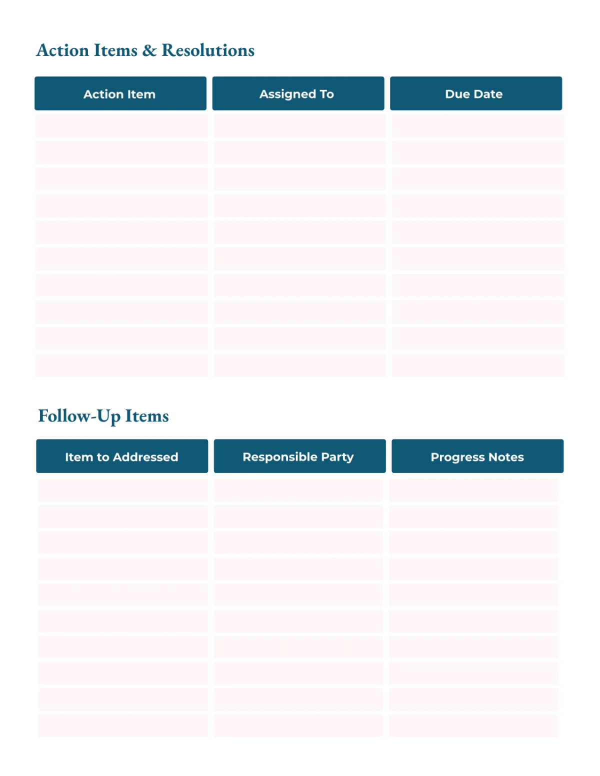 Free Board of Director Agenda Planner Template to Edit Online