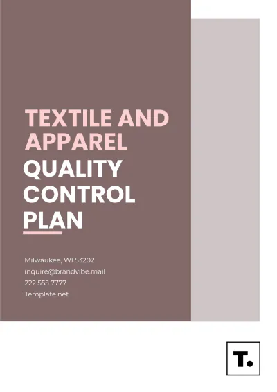 Free Textile and Apparel Quality Control Plan Template to Edit Online