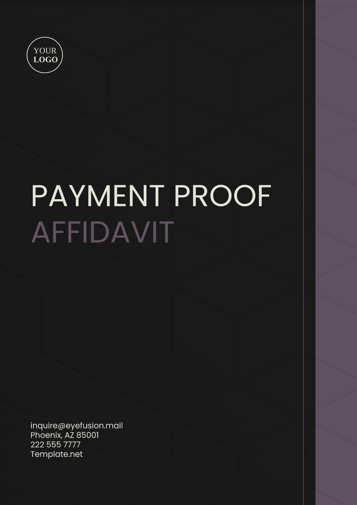 Payment Proof Affidavit Template - Edit Online & Download