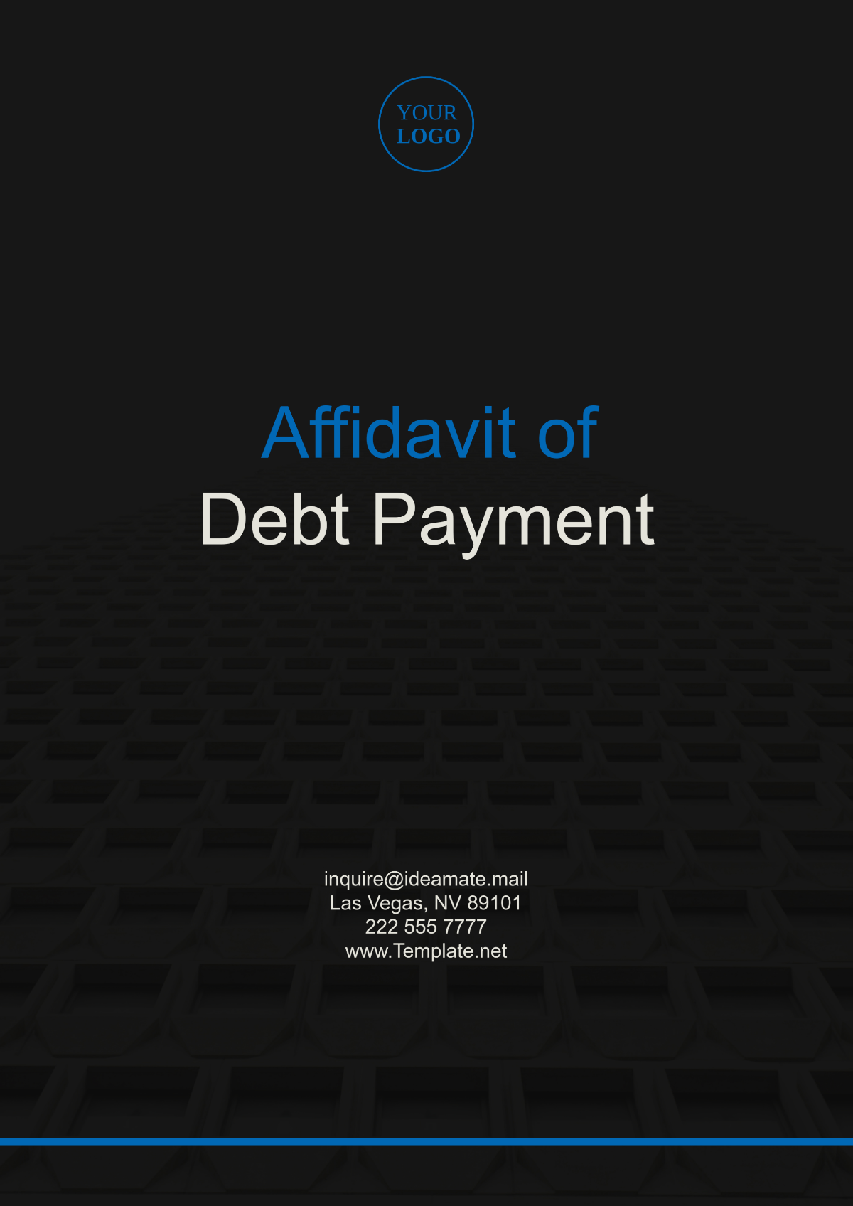 Affidavit of Debt Payment Template - Edit Online & Download