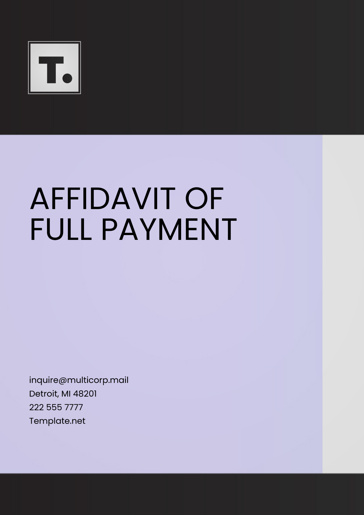 Professional Affidavit of Full Payment Template - Edit Online & Download