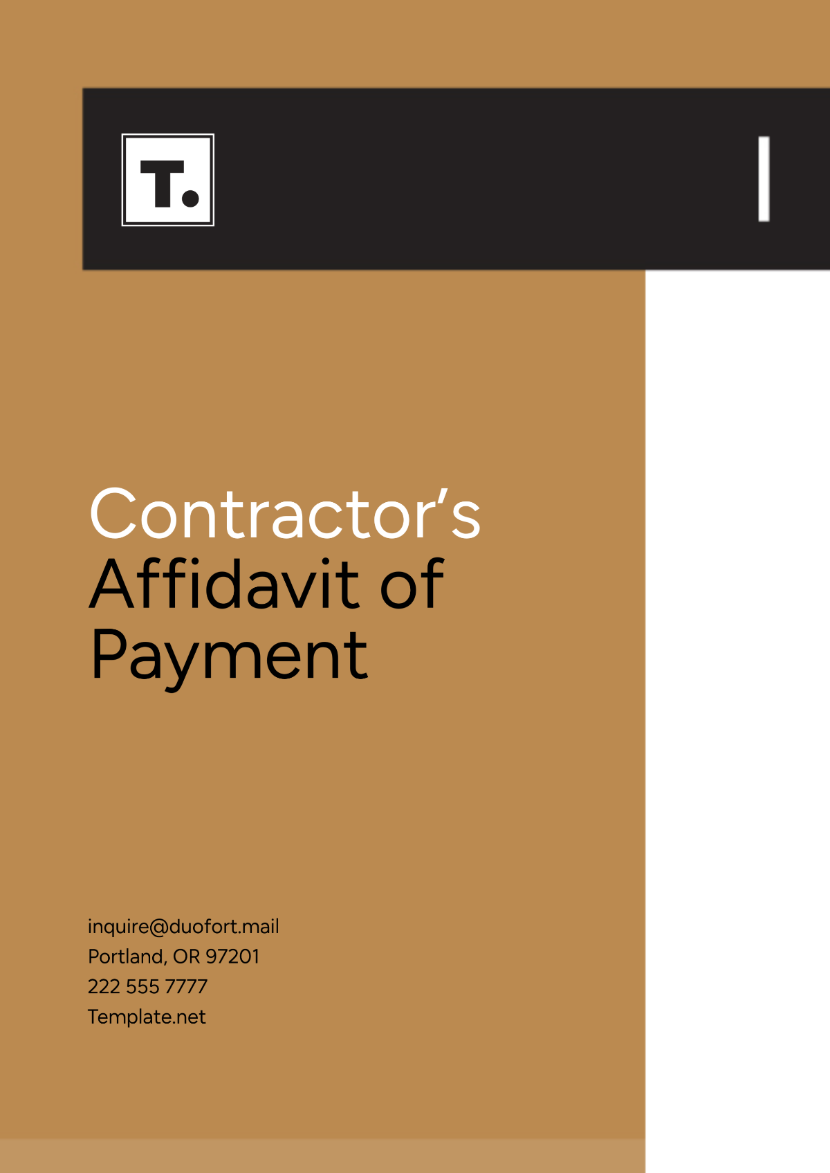 Contractor’s Affidavit of Payment Template - Edit Online & Download