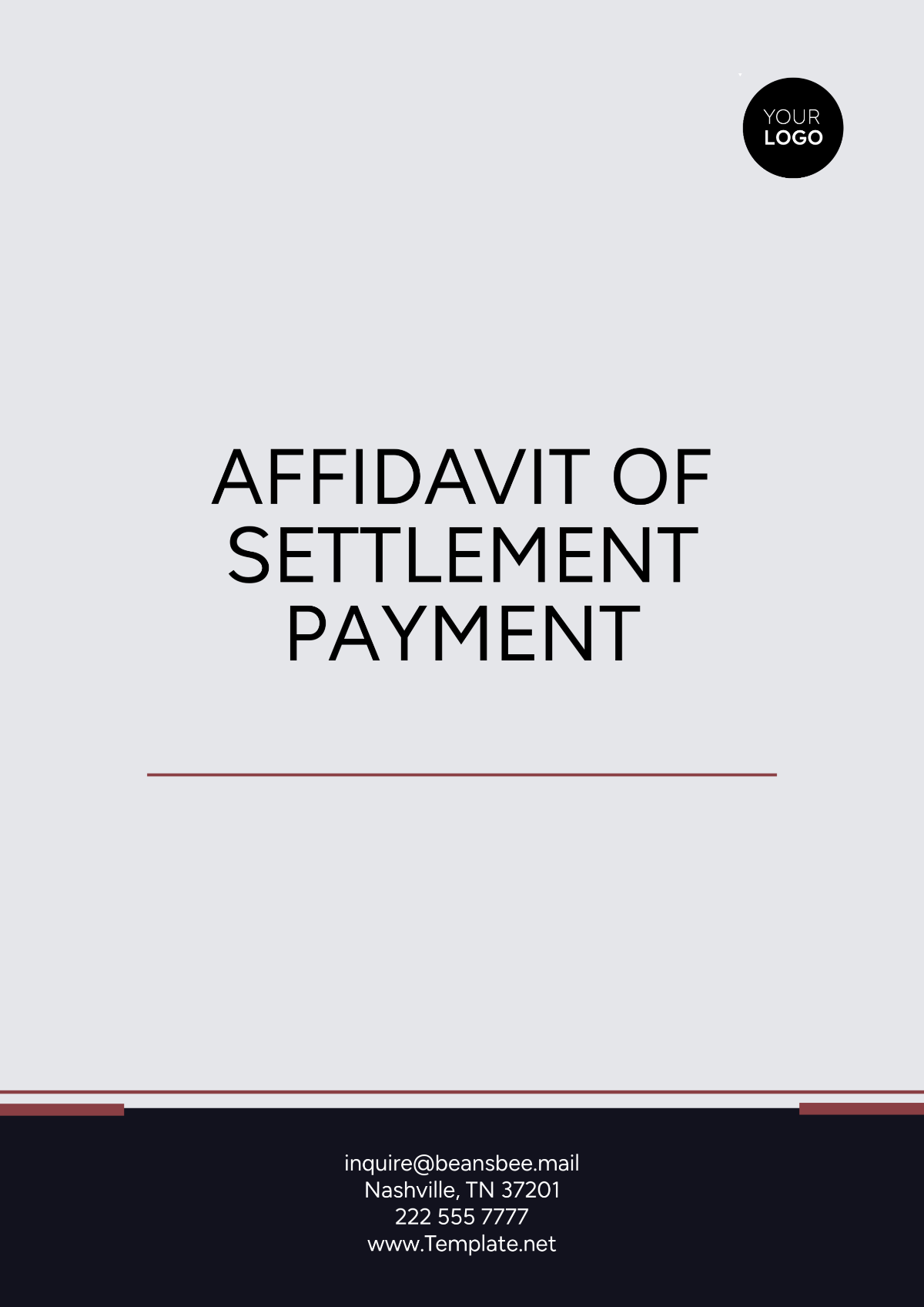 Affidavit of Settlement Payment Template - Edit Online & Download