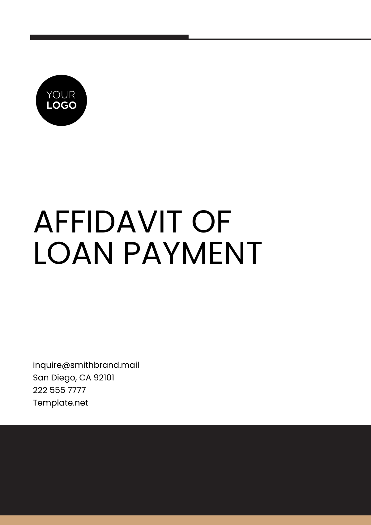 Affidavit of Loan Payment Format Template - Edit Online & Download