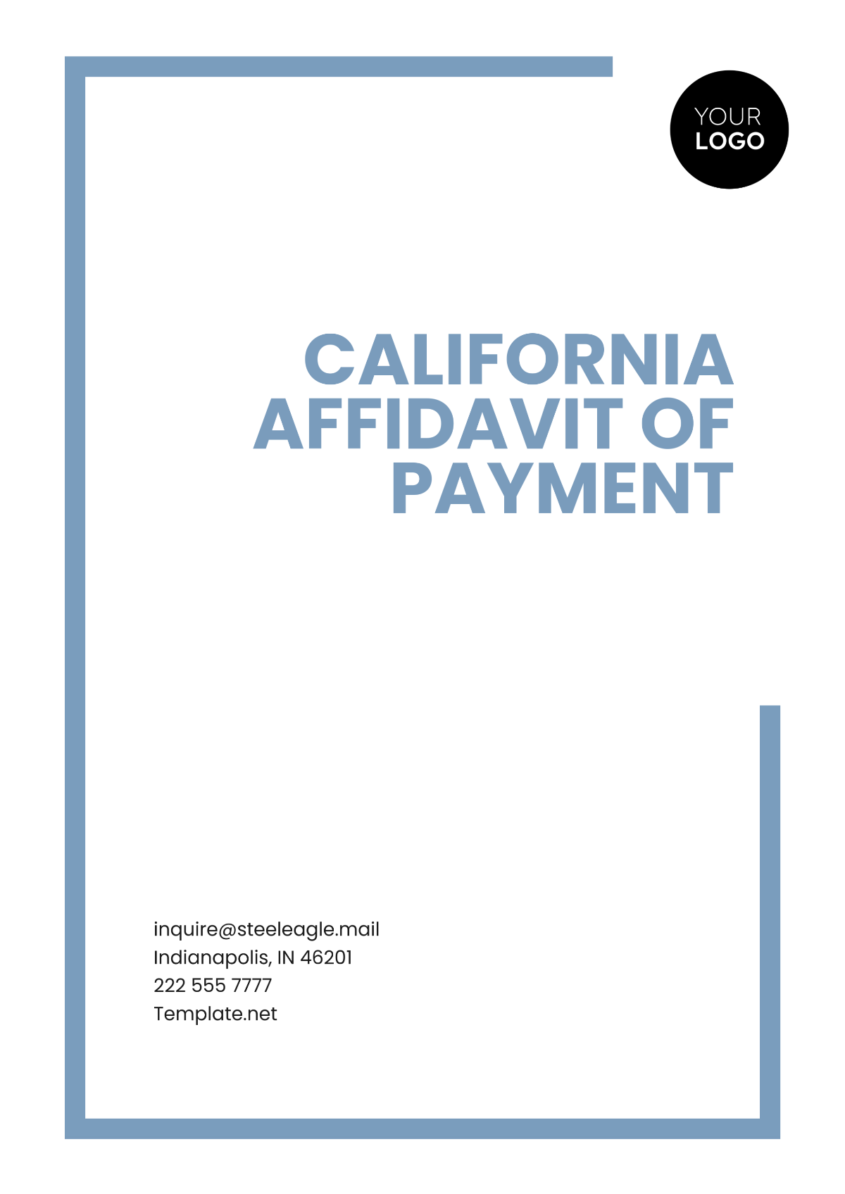 California Affidavit of Payment Template - Edit Online & Download