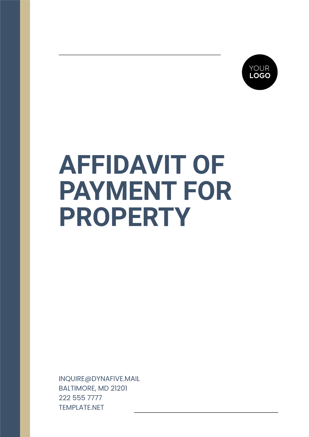 Affidavit of Payment for Property Template - Edit Online & Download