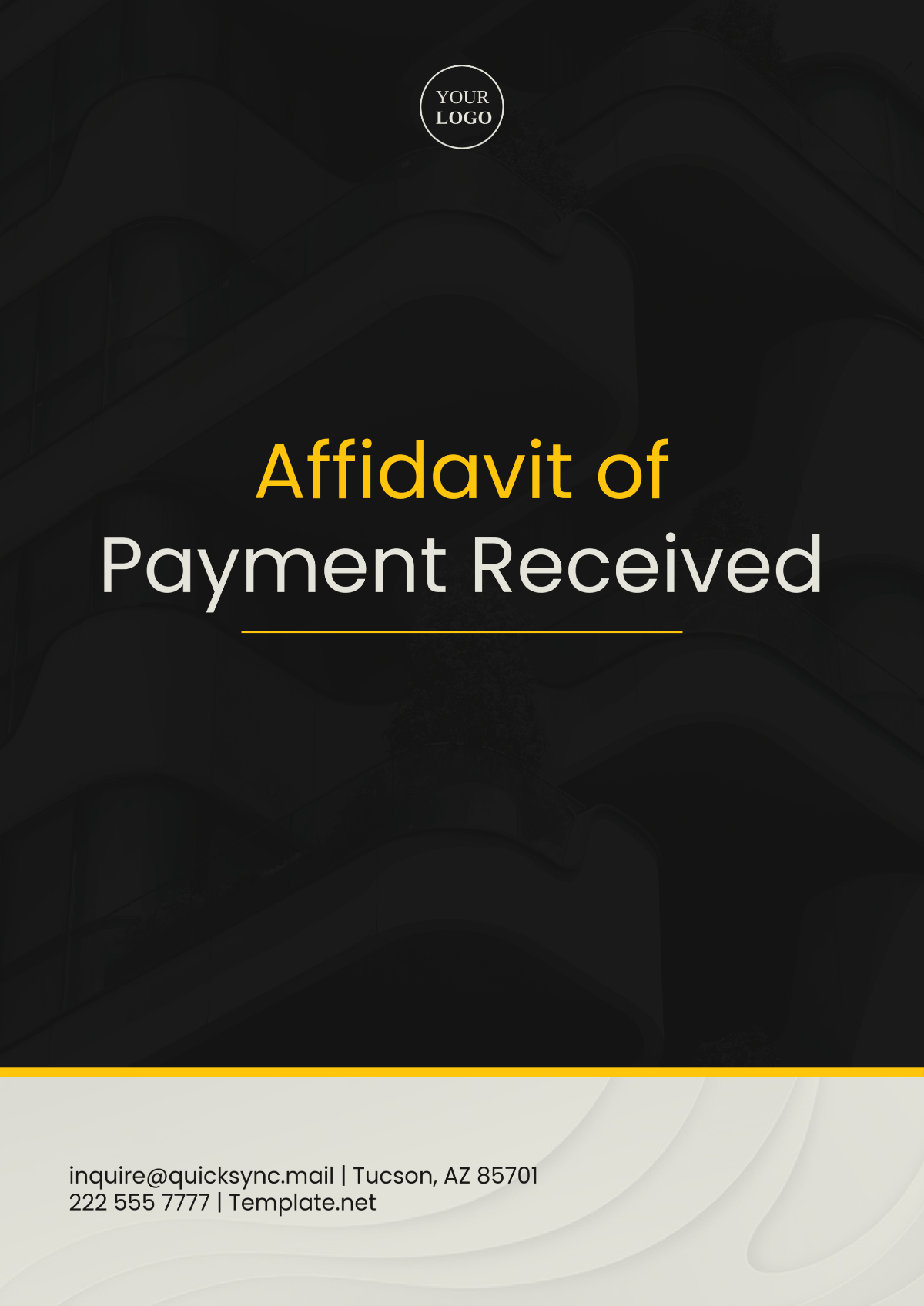 Sample Affidavit of Payment Received Template - Edit Online & Download