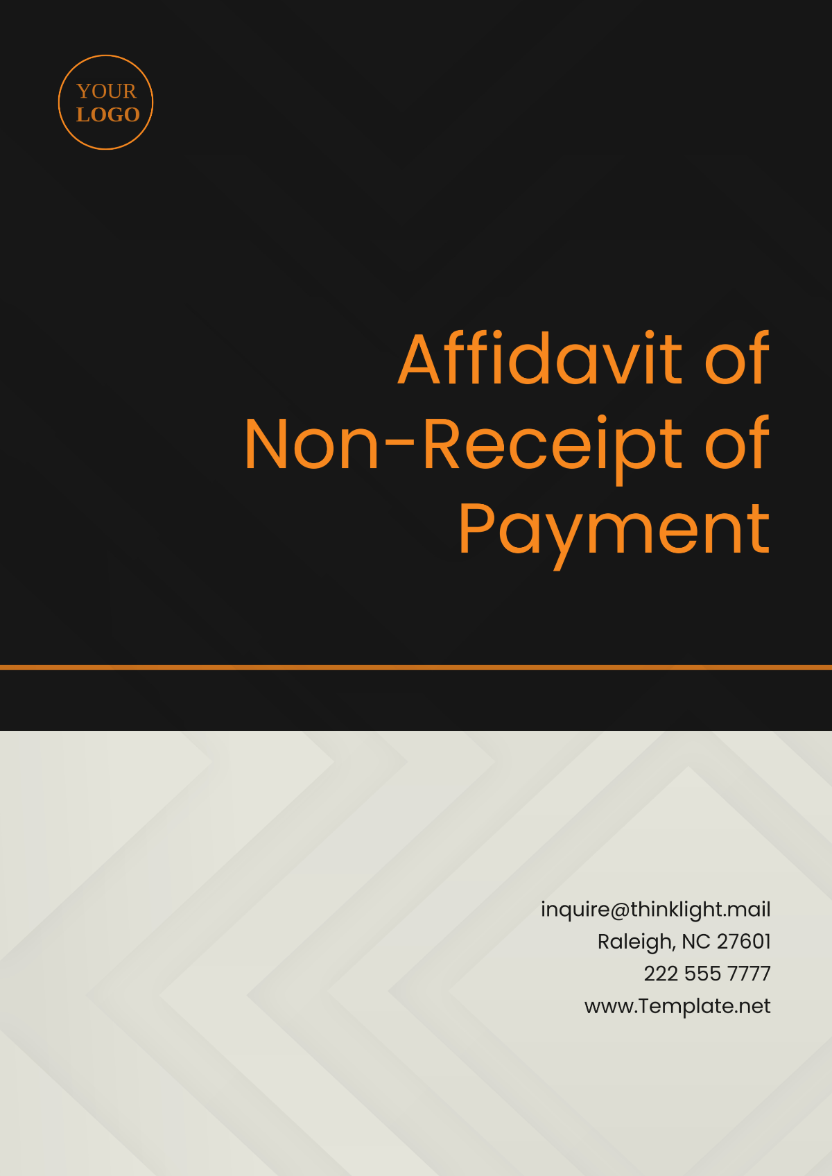 Affidavit of Non-Receipt of Payment Outline Template - Edit Online & Download