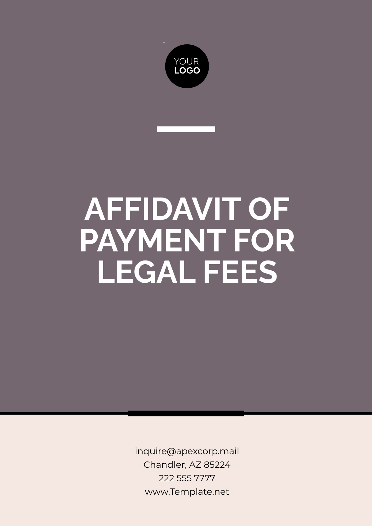 Affidavit of Payment for Legal Fees Template - Edit Online & Download