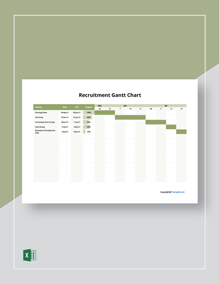 Sample Agency Gantt Chart Template - Excel