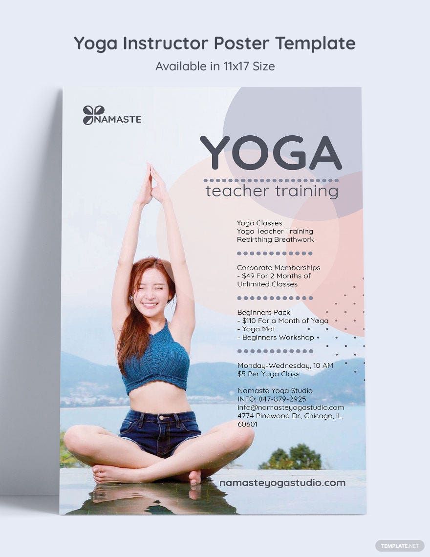 Yoga Instructor Poster Template