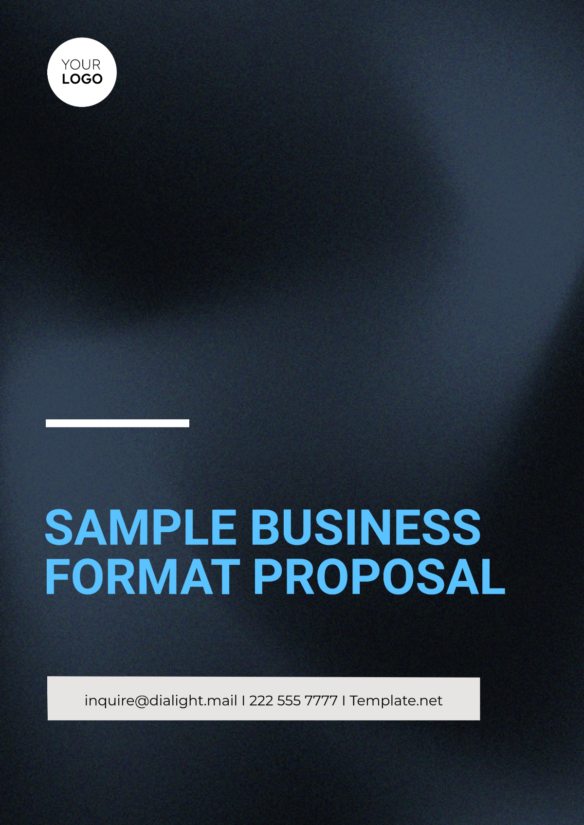 Sample Business Format Proposal Template