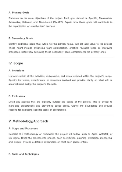 Free Project Format Proposal Template to Edit Online