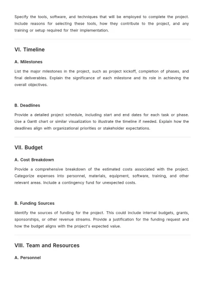 Free Project Format Proposal Template to Edit Online