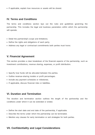 Free Partnership Format Proposal Layout Template to Edit Online