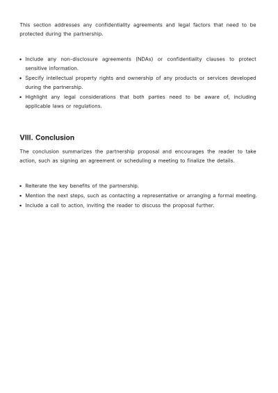 Free Partnership Format Proposal Layout Template to Edit Online