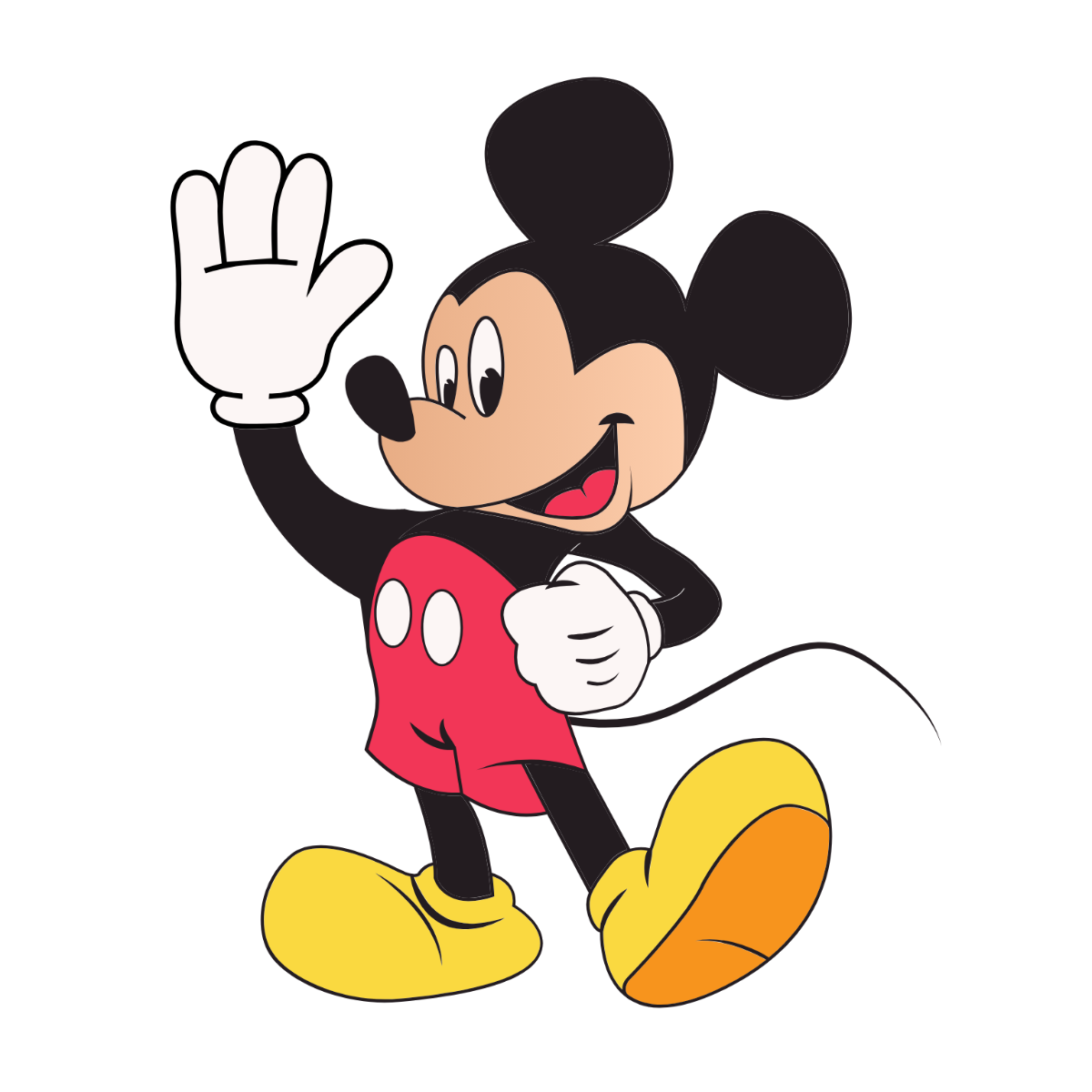 Free Mickey Mouse Waving Clipart Template - Edit Online & Download