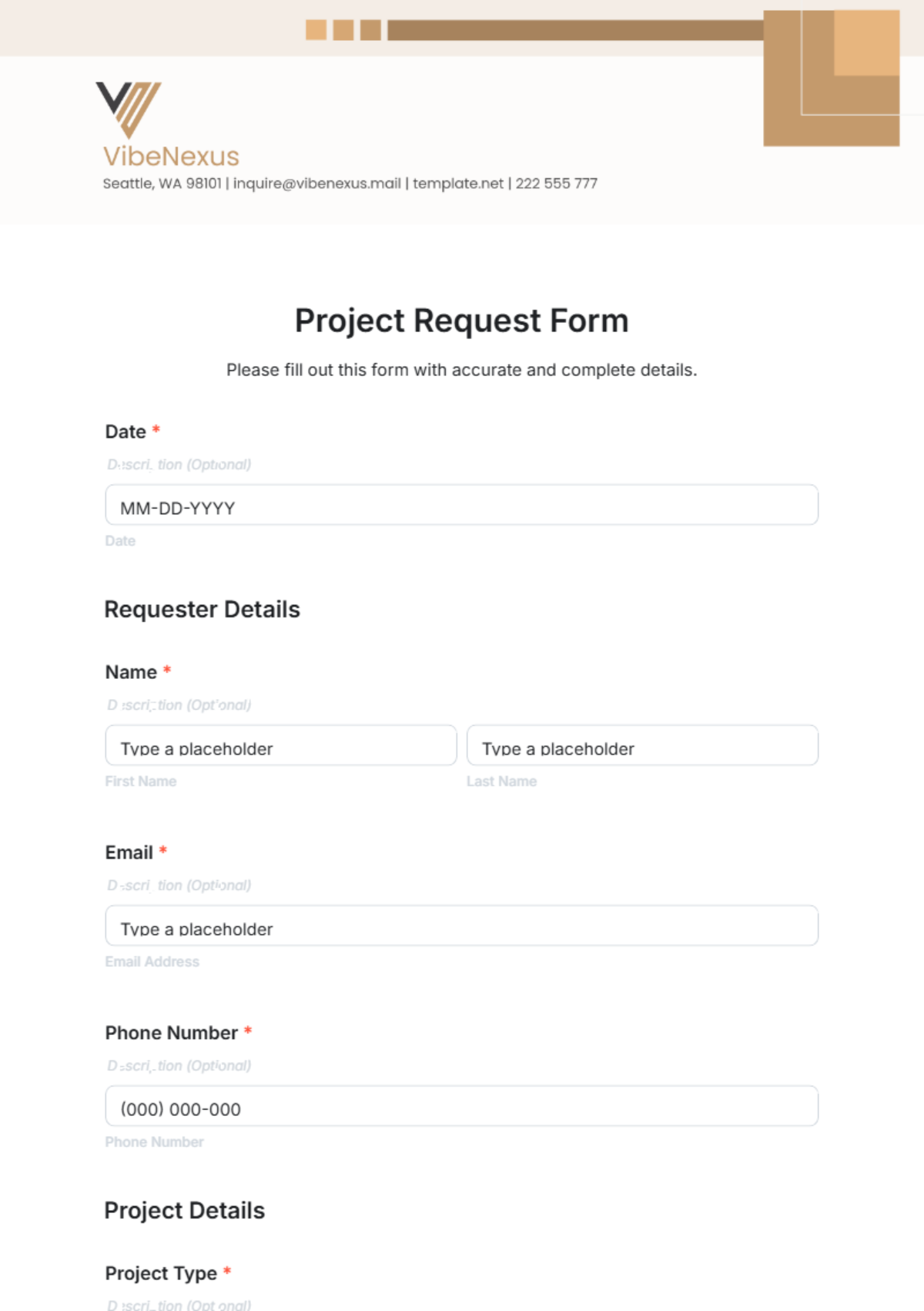 Project Request Form Template - Edit Online & Download