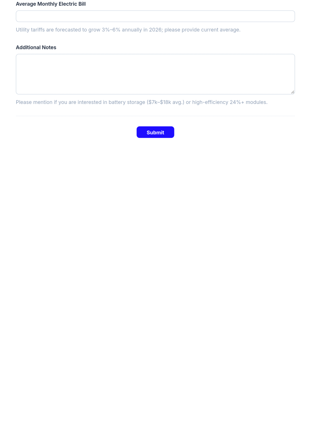 Free Solar Power Quote Request Form Template & AI Maker