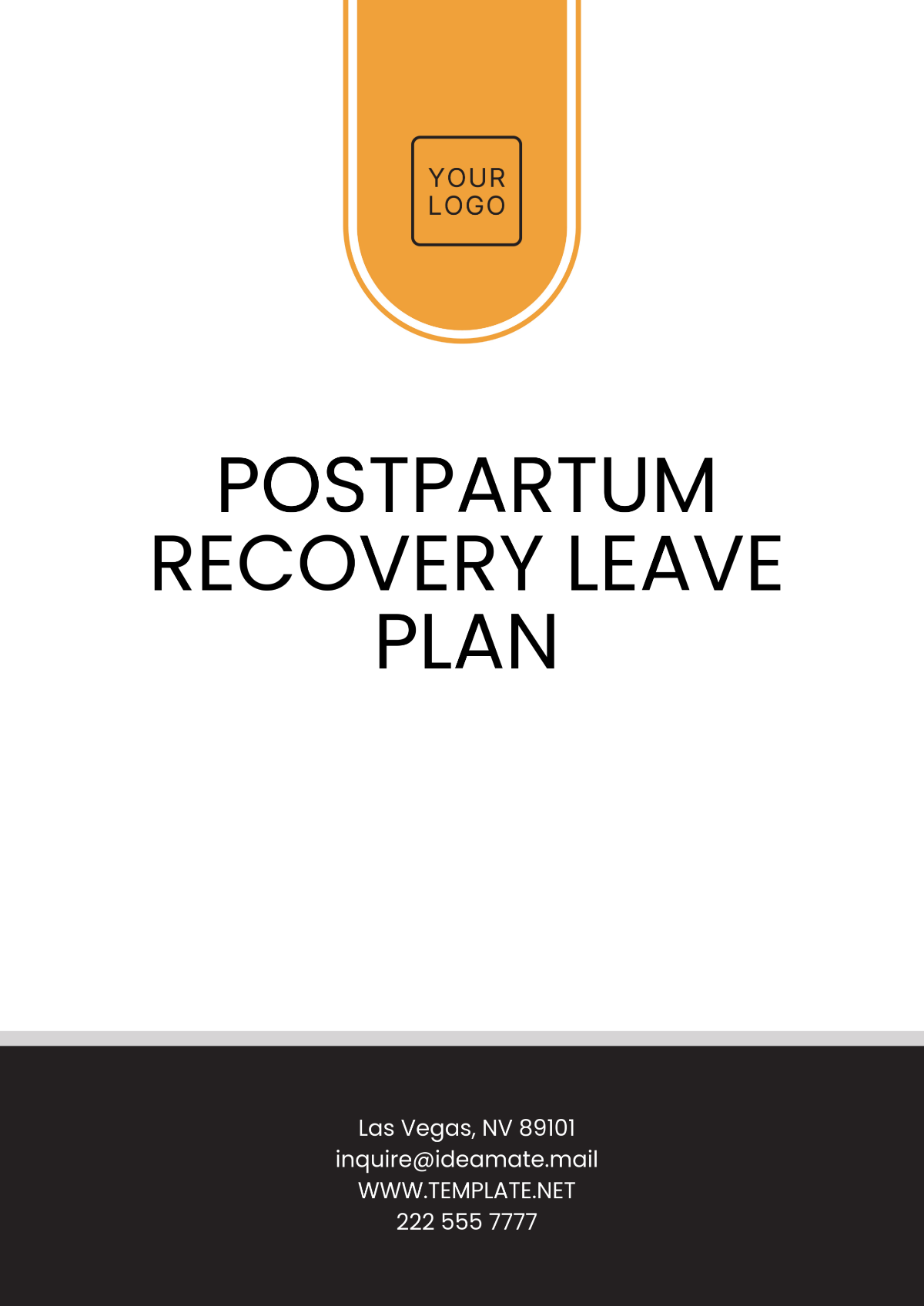 Postpartum Recovery Leave Plan Template - Edit Online & Download