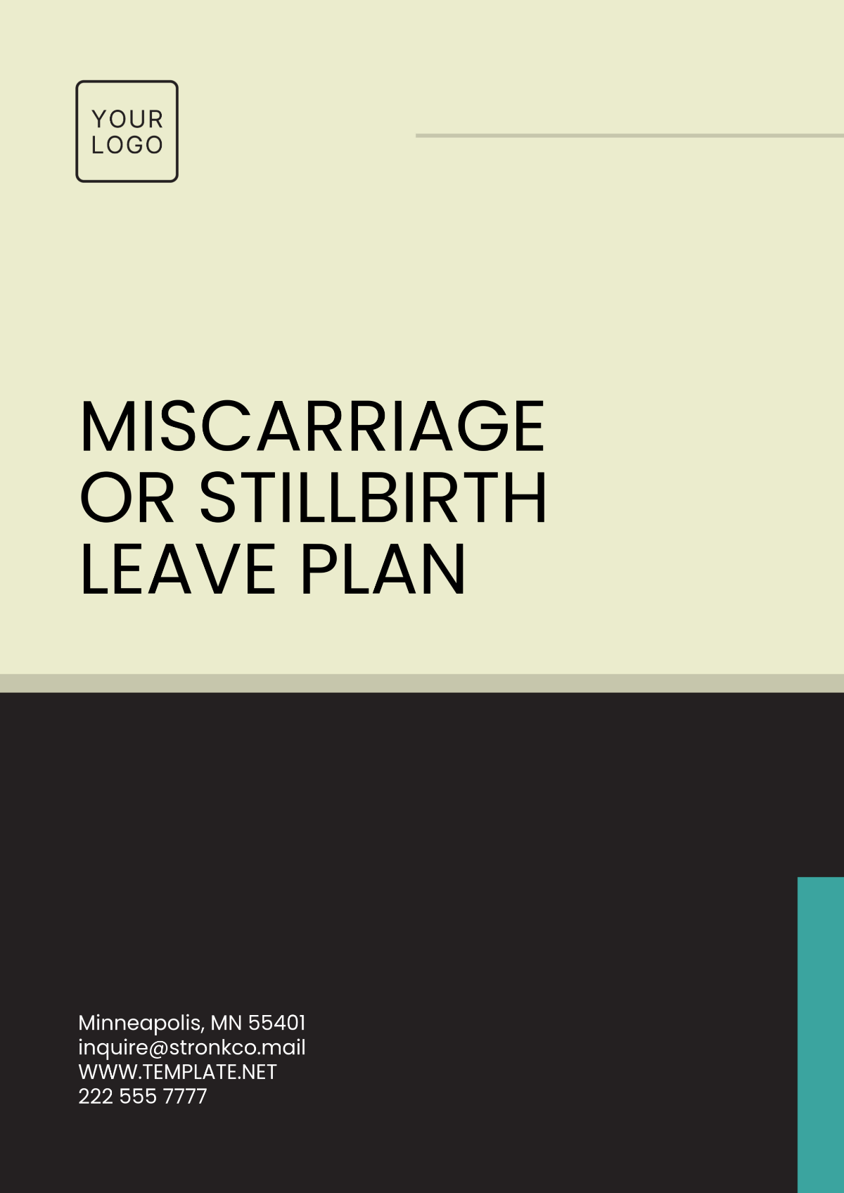 Miscarriage or Stillbirth Leave Plan Template - Edit Online & Download