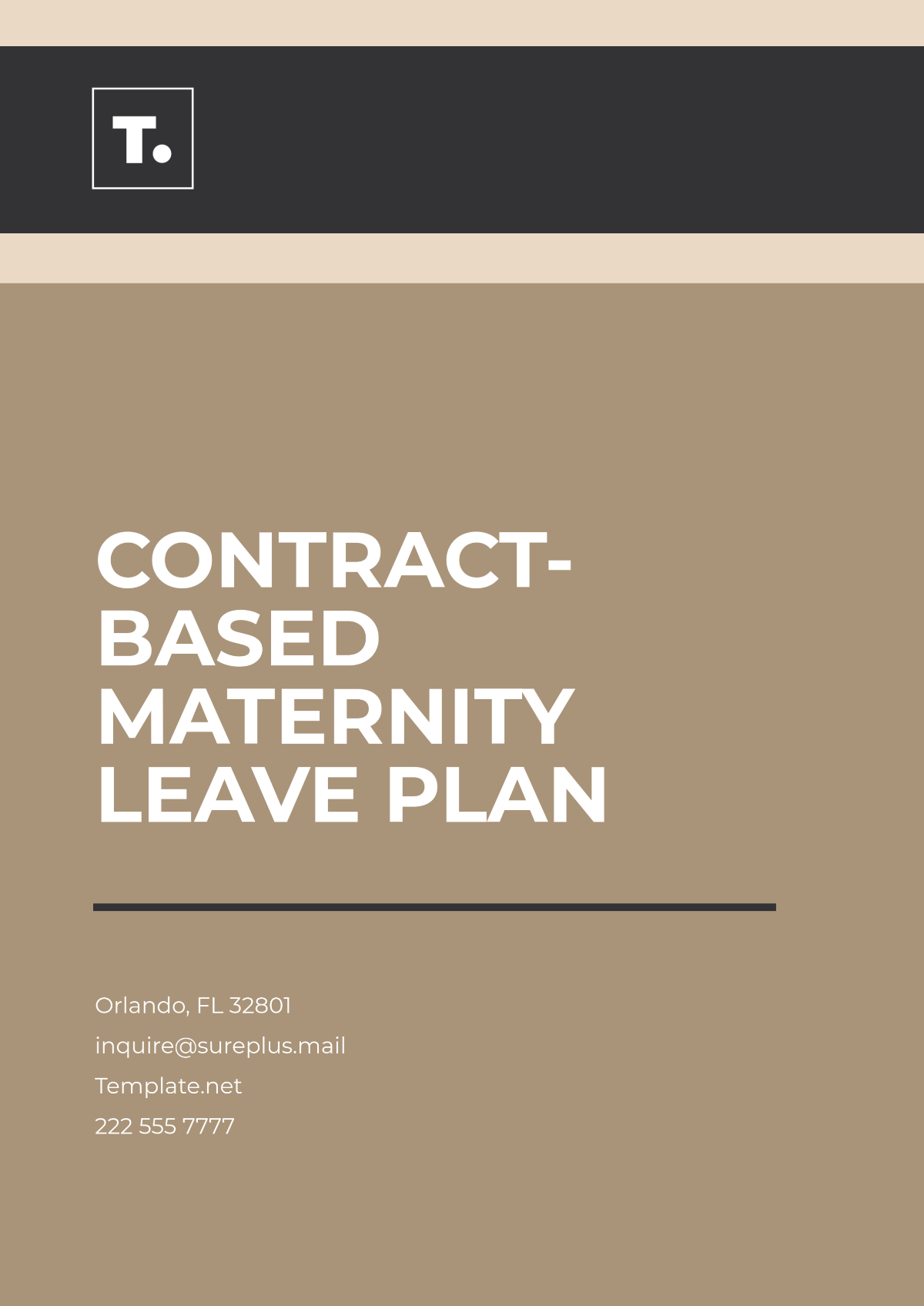 Contract-based Maternity Leave Plan Template - Edit Online & Download