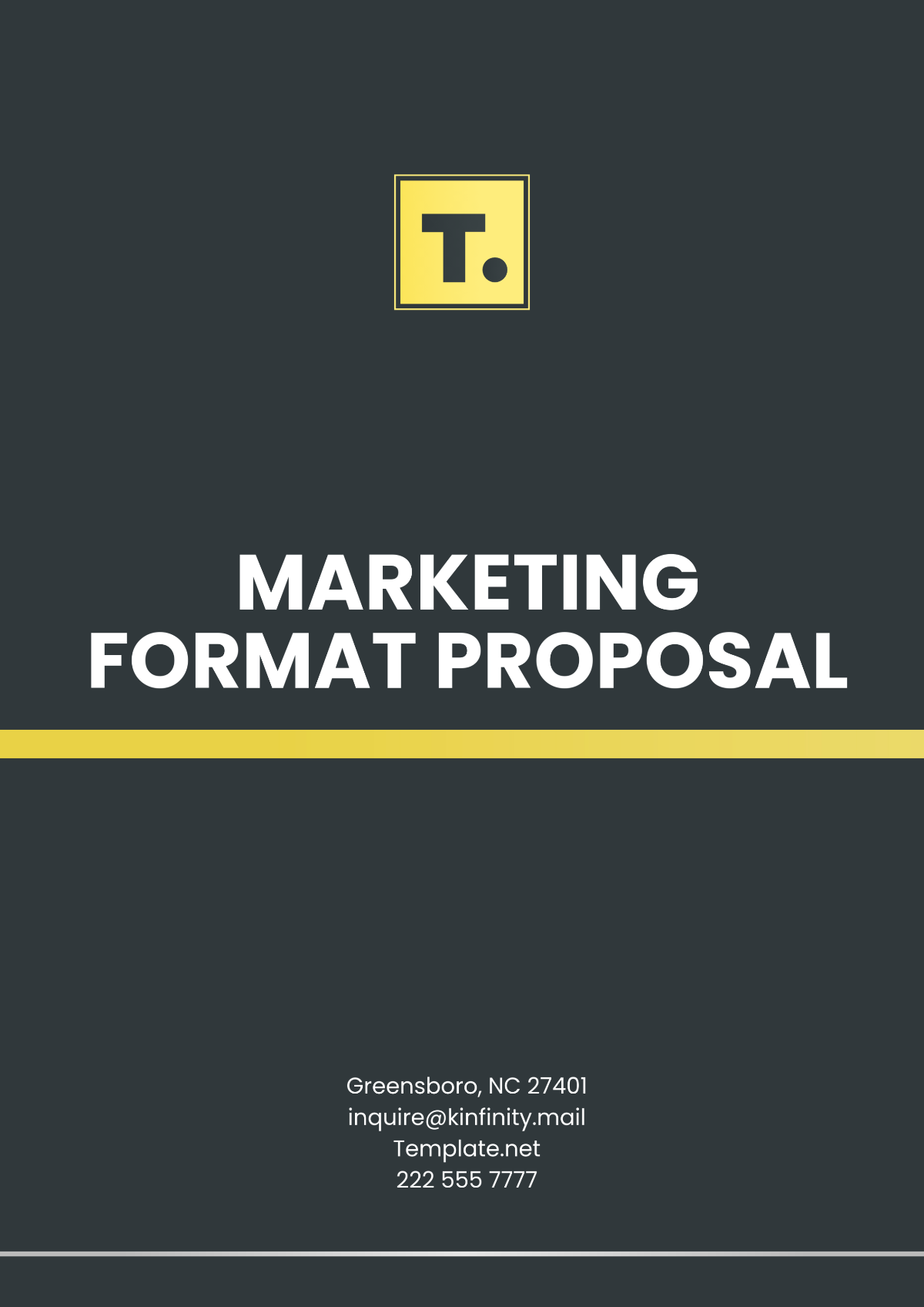 Marketing Format Proposal Template