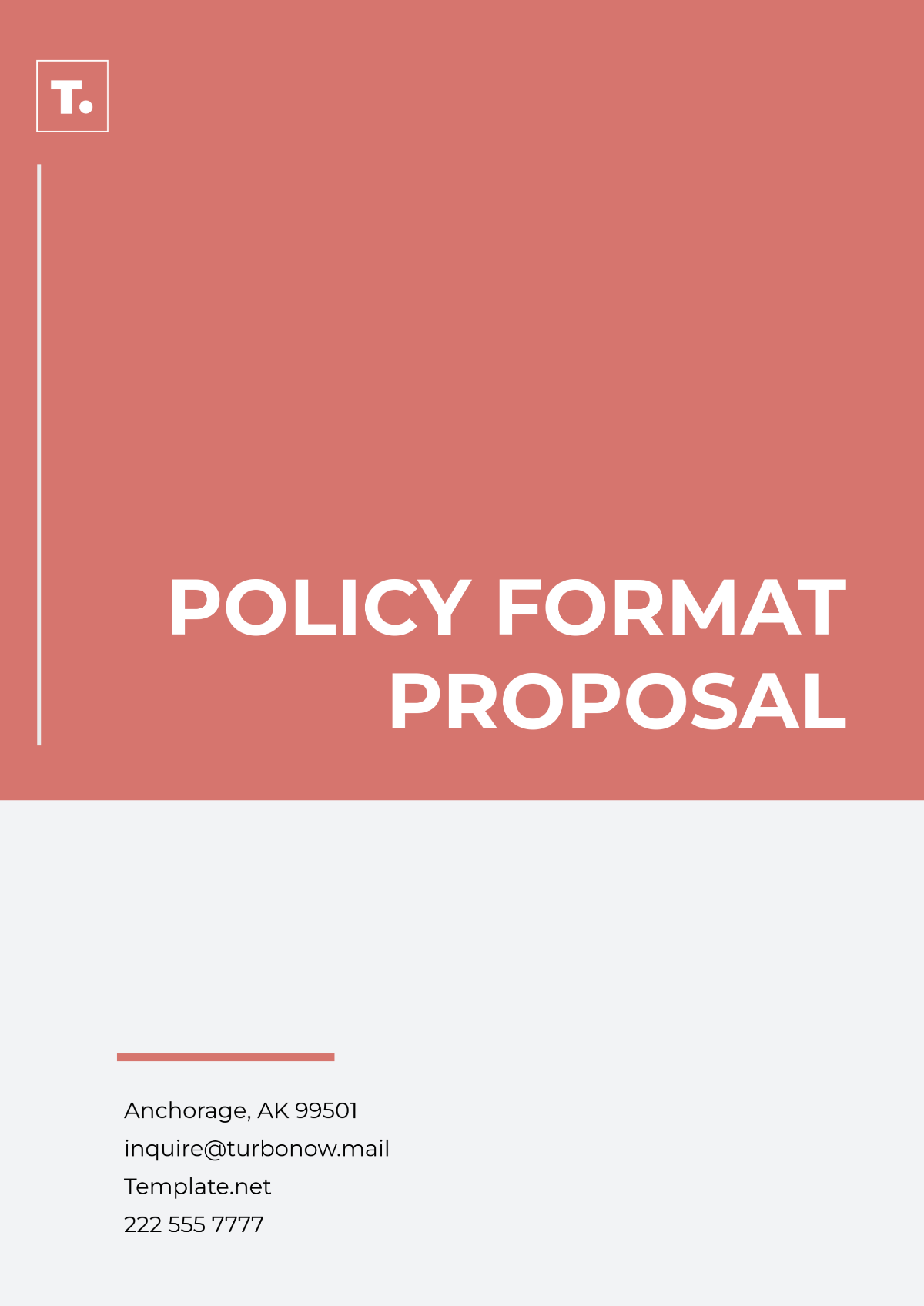 Free Policy Format Proposal Template