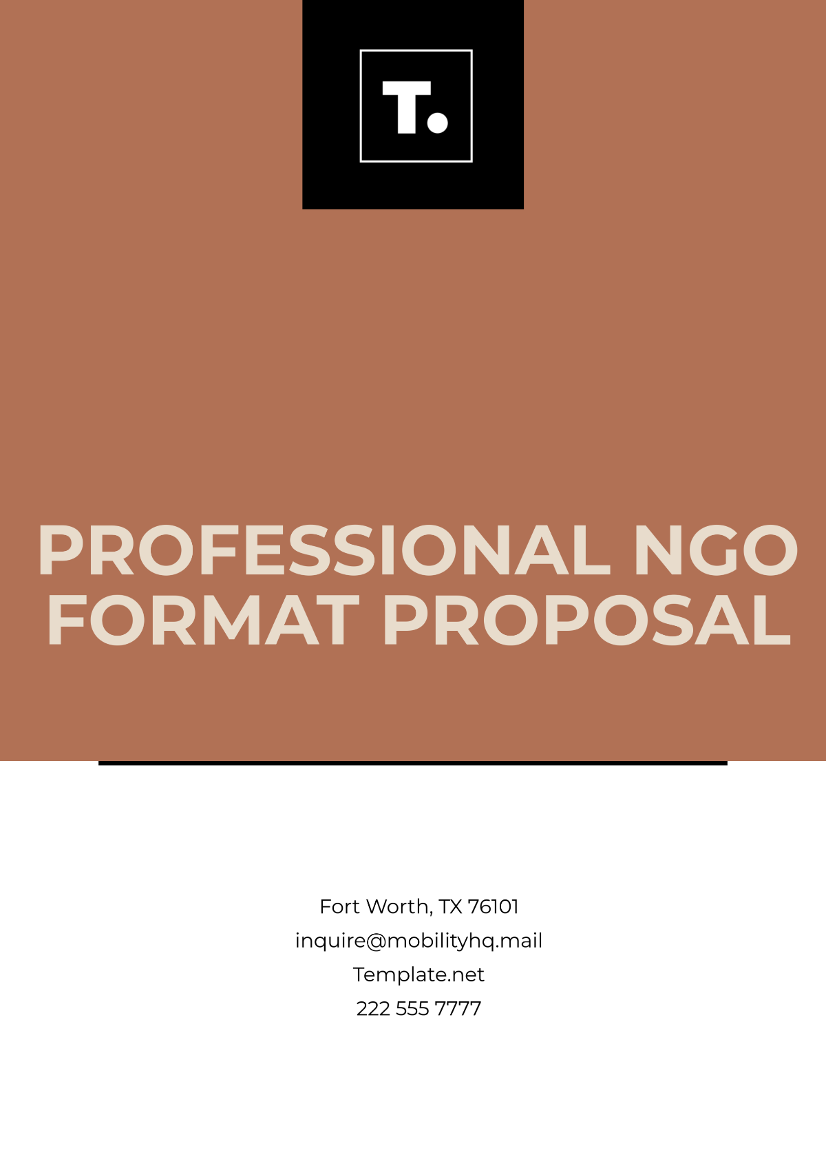 Professional NGO Format Proposal Template - Edit Online & Download