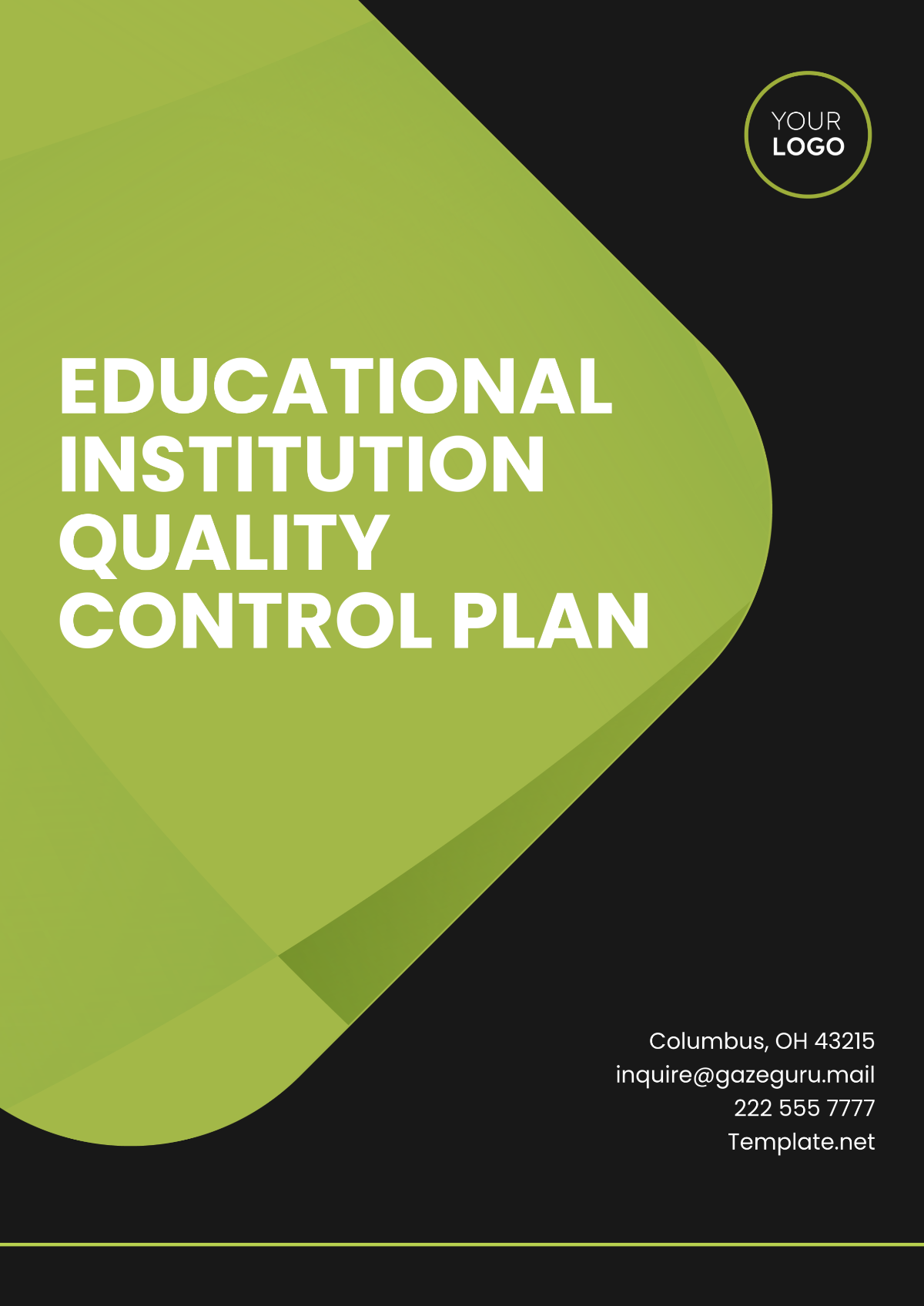 Educational Institution Quality Control Plan Template - Edit Online & Download