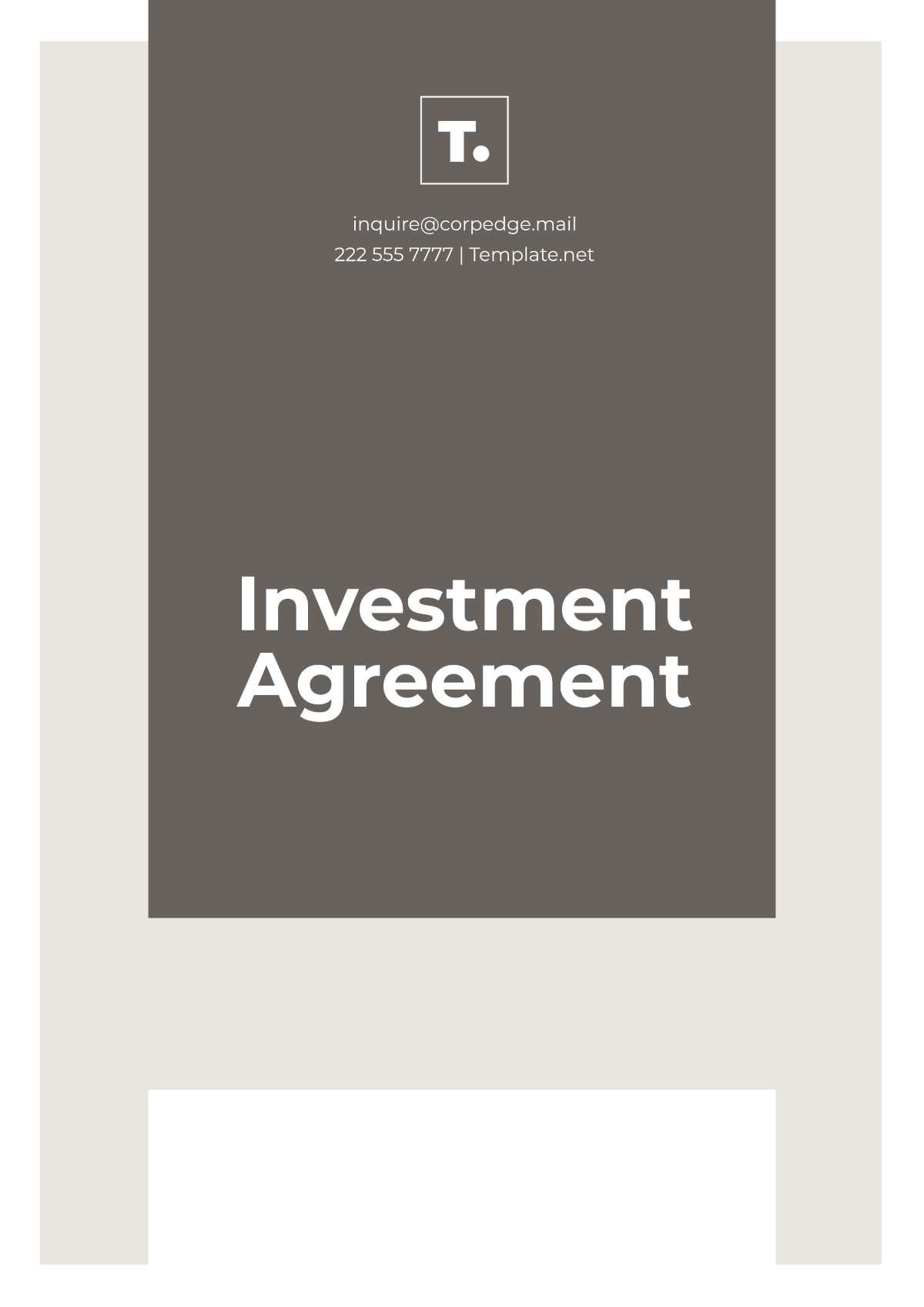 Printable Investment Agreement Template - Edit Online & Download