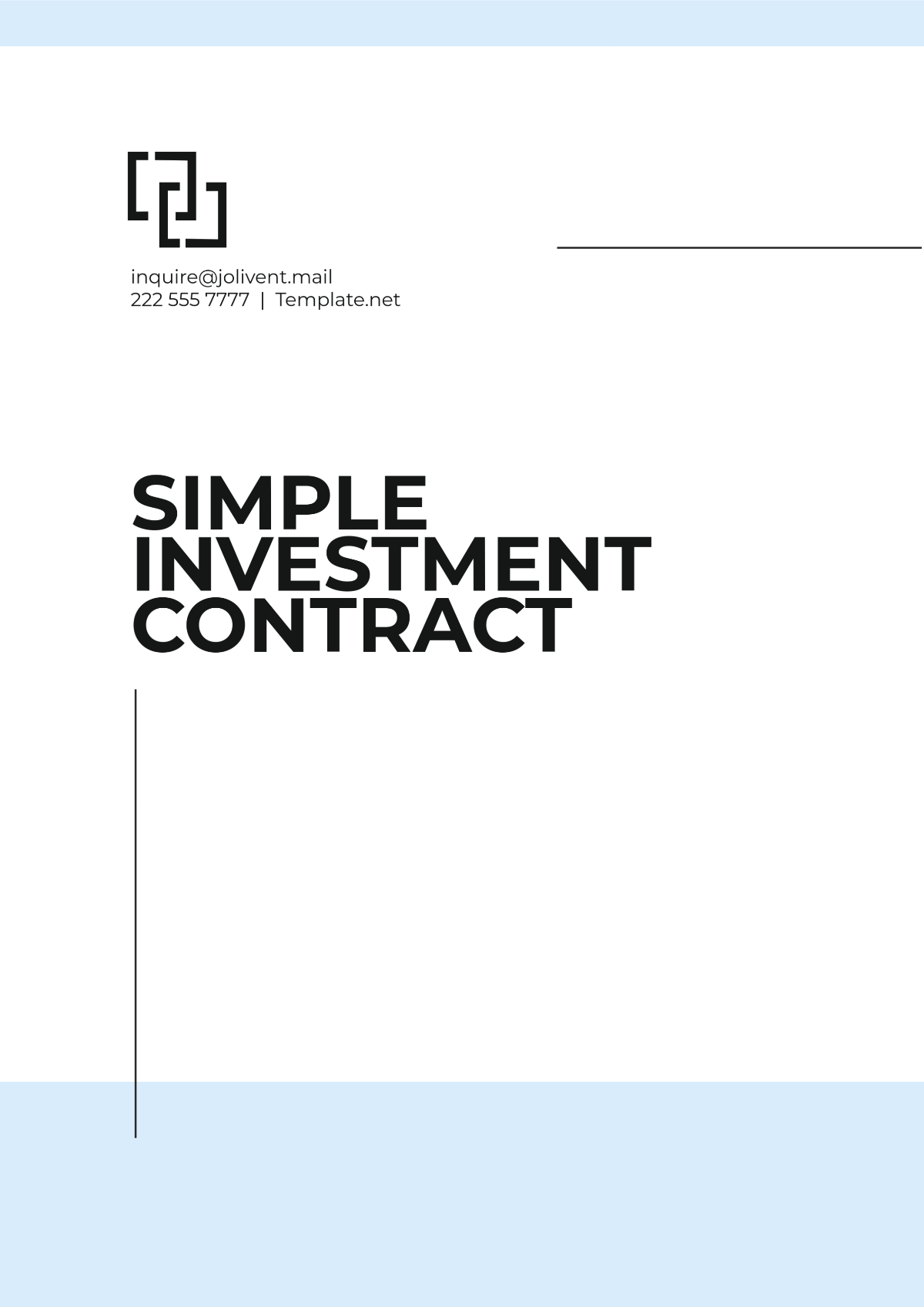 Simple Investment Contract Template - Edit Online & Download