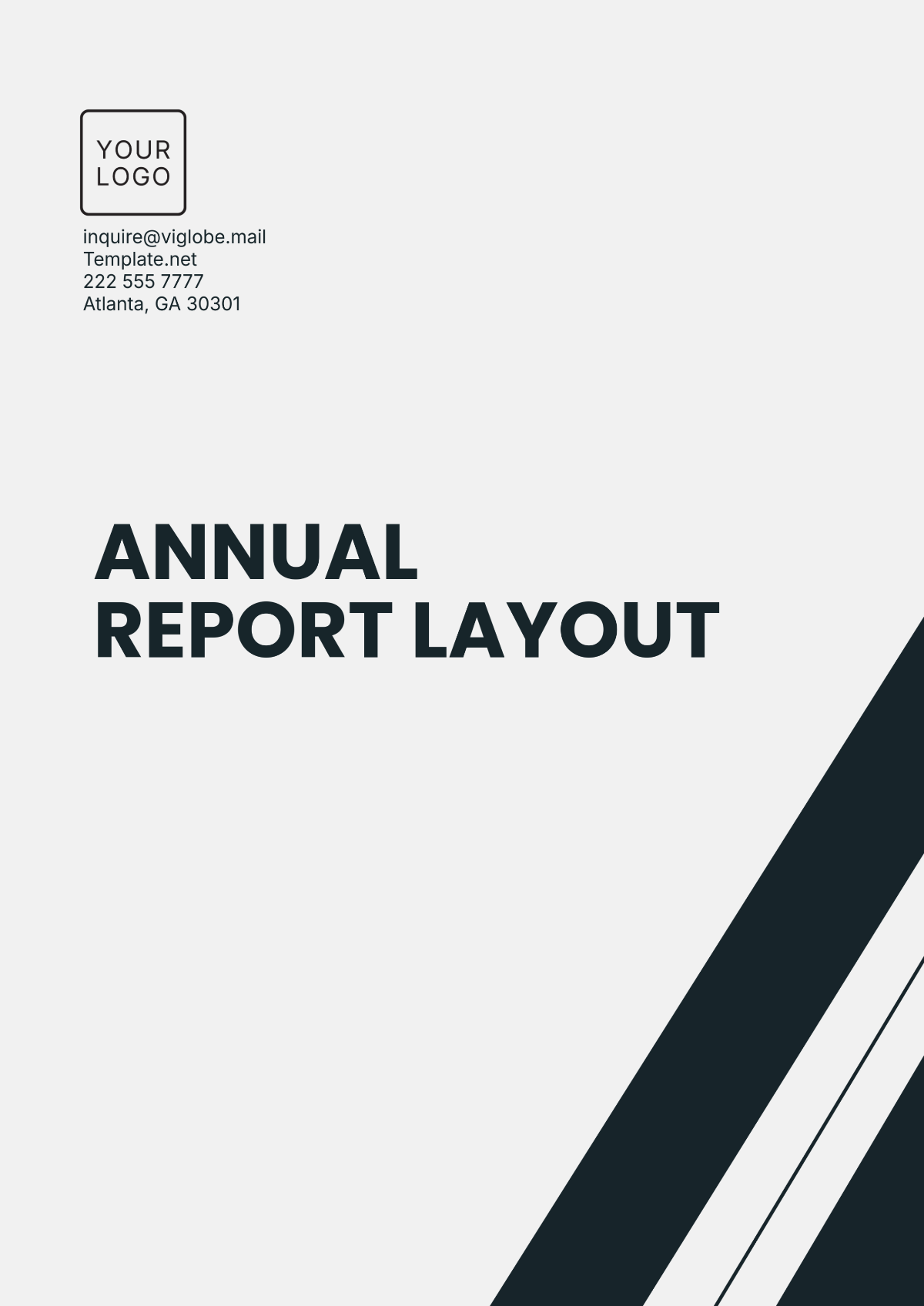 Annual Report Layout Template - Edit Online & Download