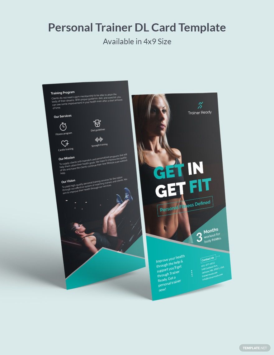 Personal Trainer DL Card Template