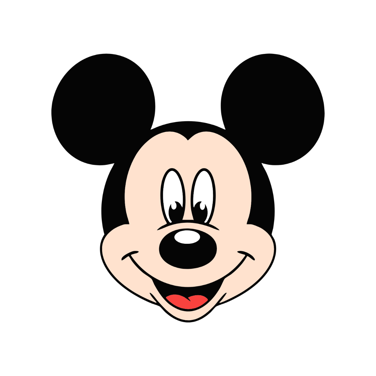 Free Mickey Mouse Face Clipart Template - Edit Online & Download