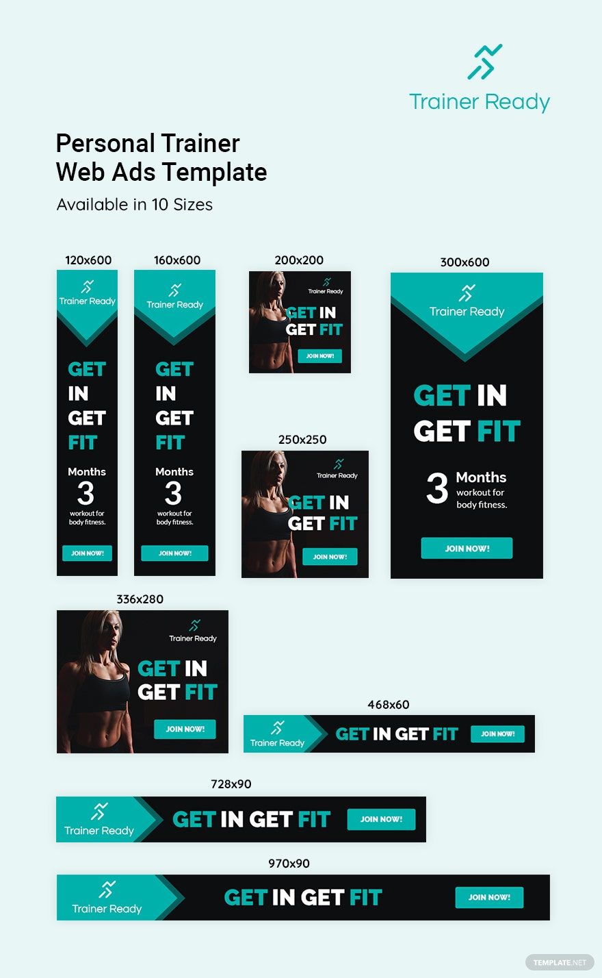 Personal Trainer Web Ads Template