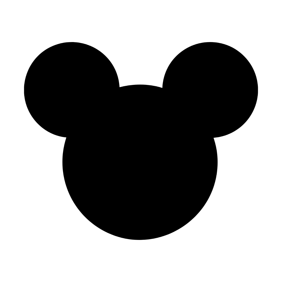 Free Mickey Mouse Silhouette Clipart Template - Edit Online & Download