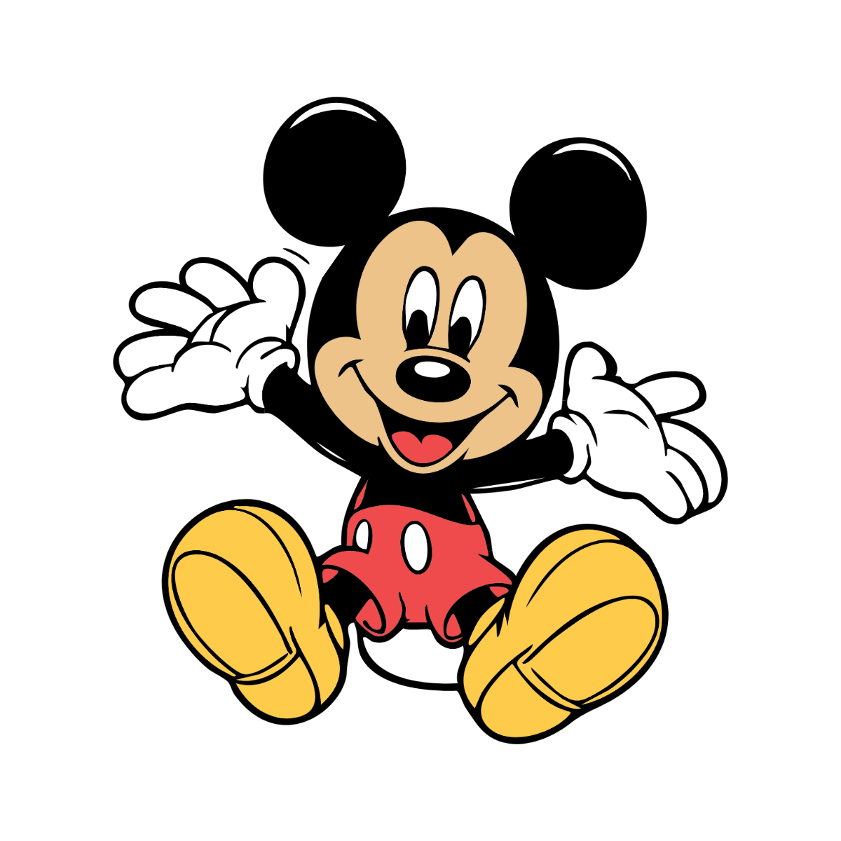 Free Mickey Mouse Cartoon Clipart Template - Edit Online & Download