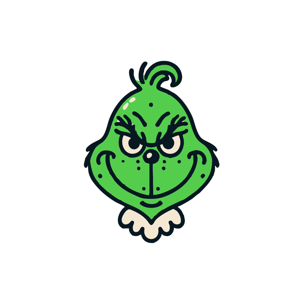 Free Grinch Face Clipart Template - Edit Online & Download