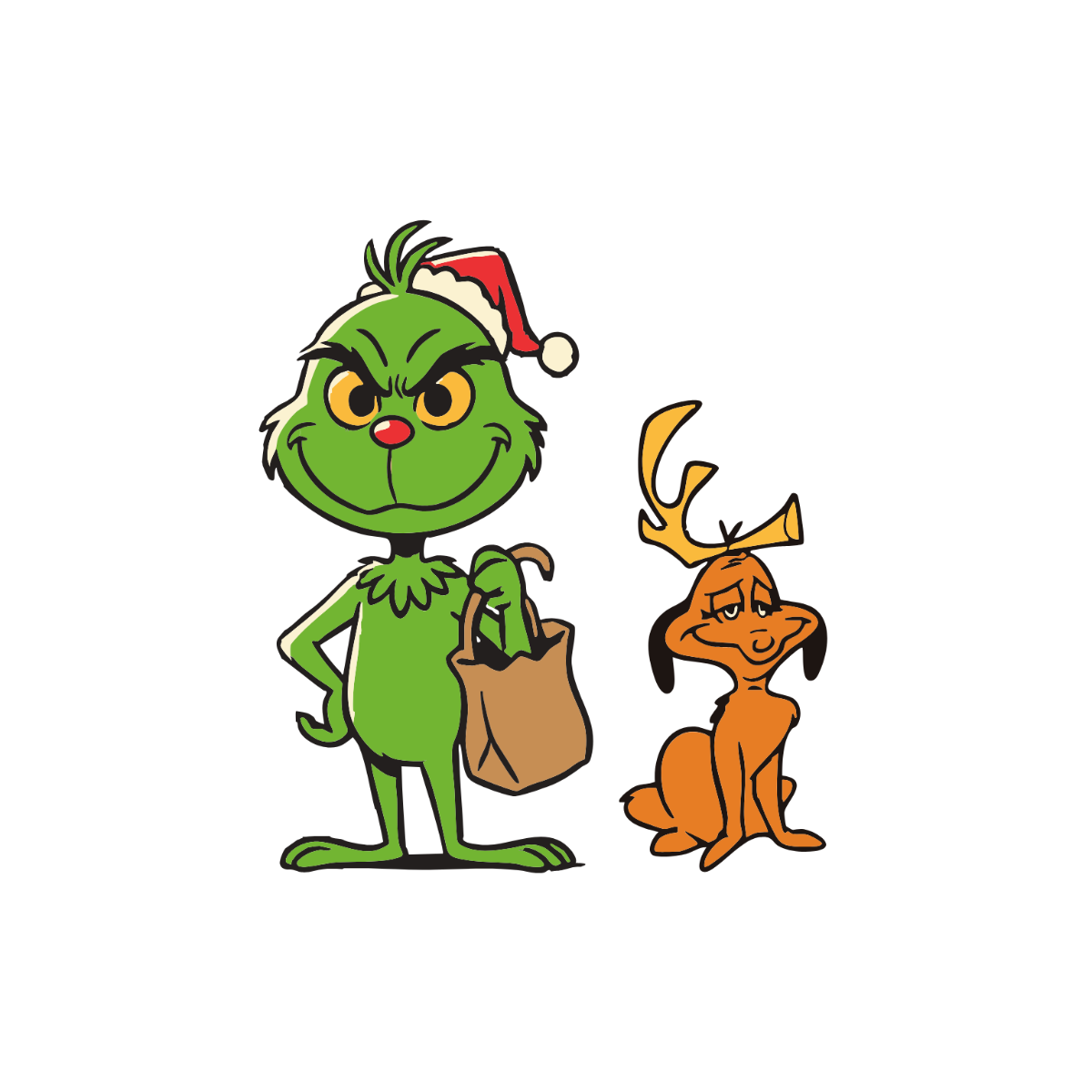 Grinch and Max Clipart - Edit Online & Download