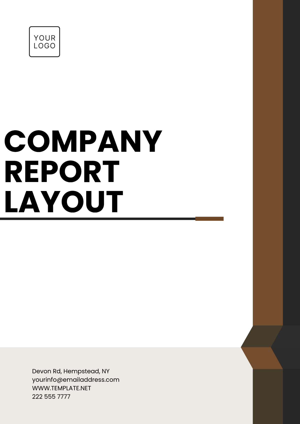 Company Report Layout Template - Edit Online & Download