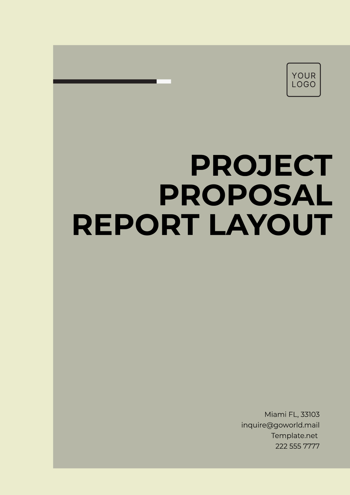 Project Proposal Report Layout Template - Edit Online & Download